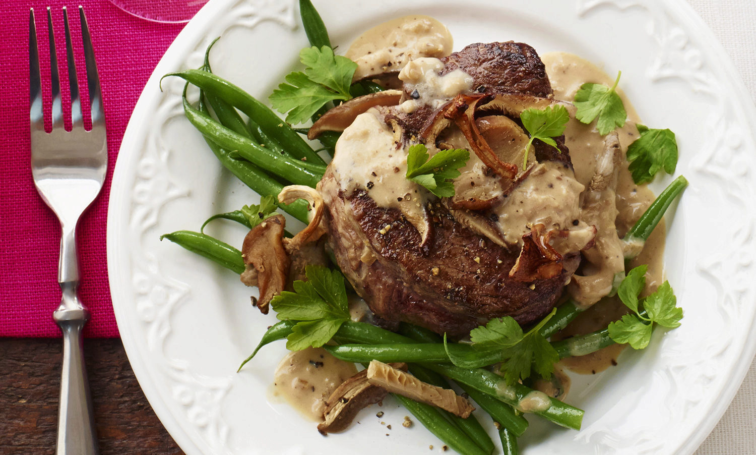 beef medallions with wild mushroom cream sauce