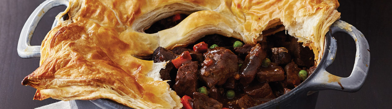 Steak and liver stout pie