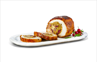 Stuffed fresh turkey breast roast