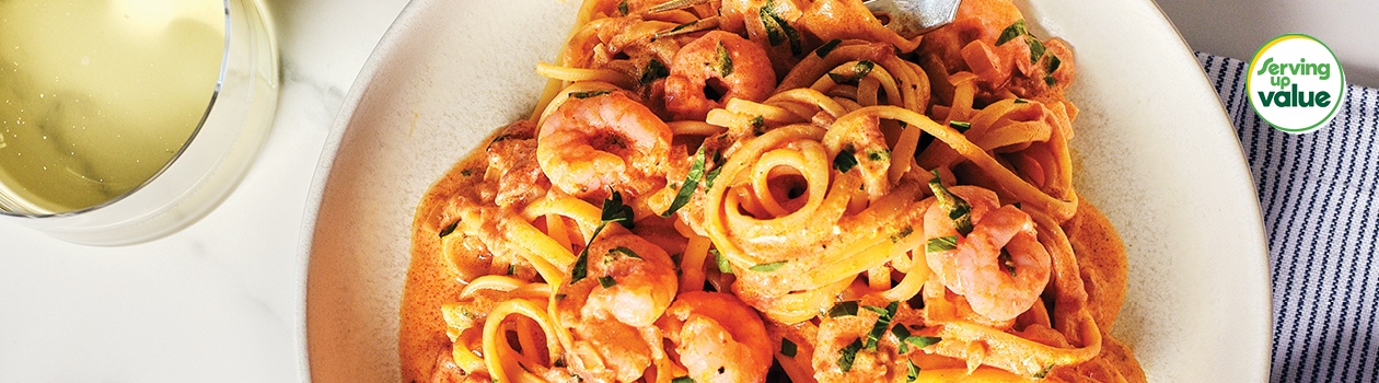 Cajun-Spiced Linguine with Shrimp