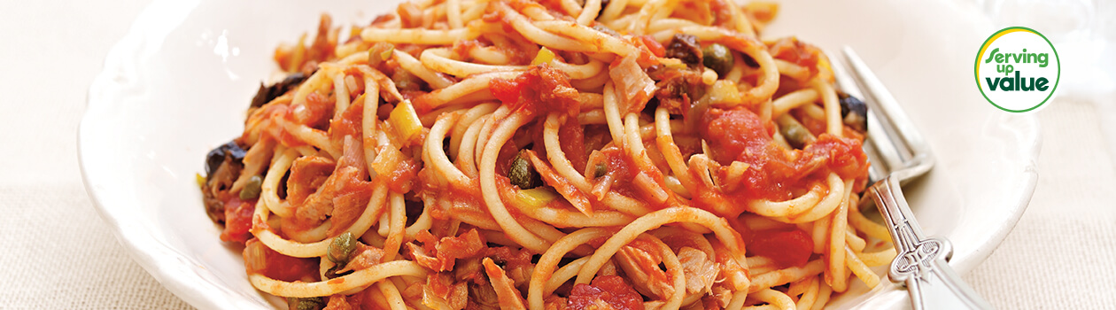 Quick and Easy Tomato and Tuna Spaghetti