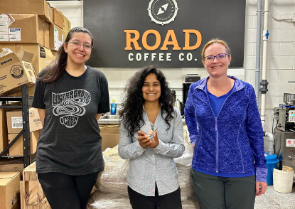 Saskatchewan - Road Coffee - DEI (owner Alisha Esmail centre with team)