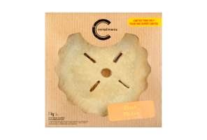 Compliments branded box of ready to bake peach pie