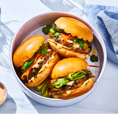 Extra Cheesy Bánh Mì-Style Burgers